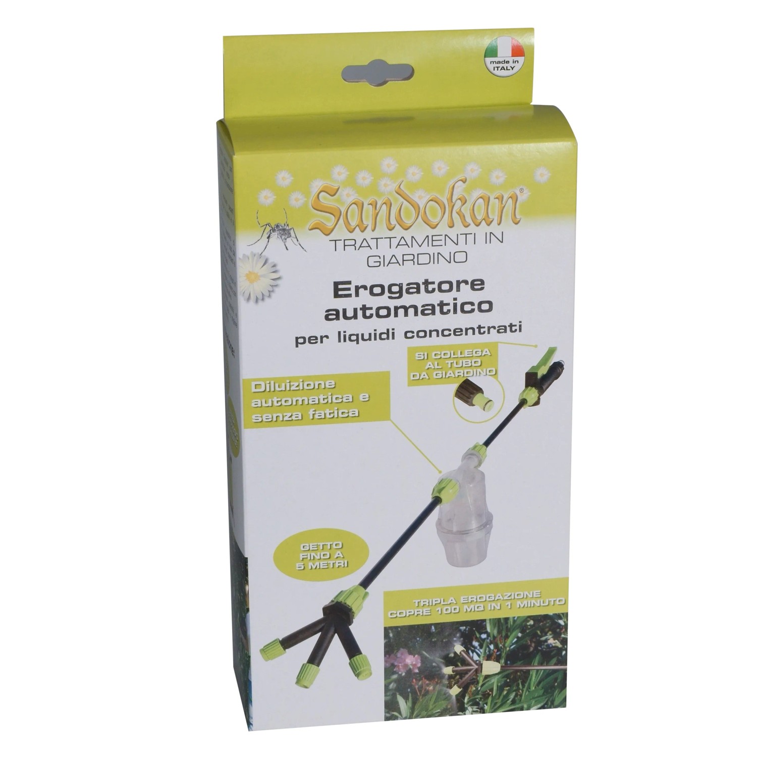 t.b.t. lancia per irrigazione nella confezione. Dosaggio automatico per liquidi concentrati.