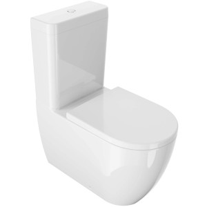 WC monoblocco t.b.t. bianco con cassetta e sedile.