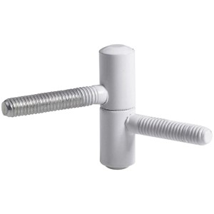 Cerniera a scomparsa Hettich, Ø 15 mm, acciaio, bianco, 2 pezzi. Ferramenta per mobili per ante a battente.