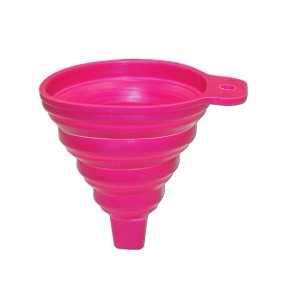 Imbuto pieghevole rosa per cucina.