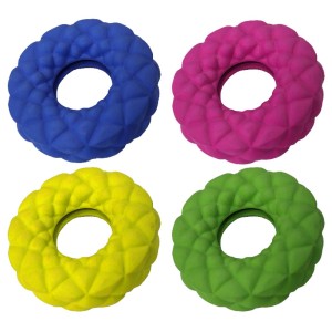 Anello per cani t.b.t. in blu, rosa, giallo e verde.