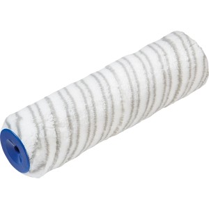 Rullo per pittura LUX 25cm, poliestere, grigio a righe, pelo corto per pittura a emulsione per interni.