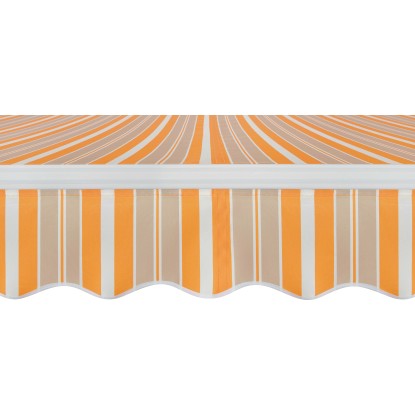 Tenda da sole a caduta con braccetti 250x250 cm beige/giallo