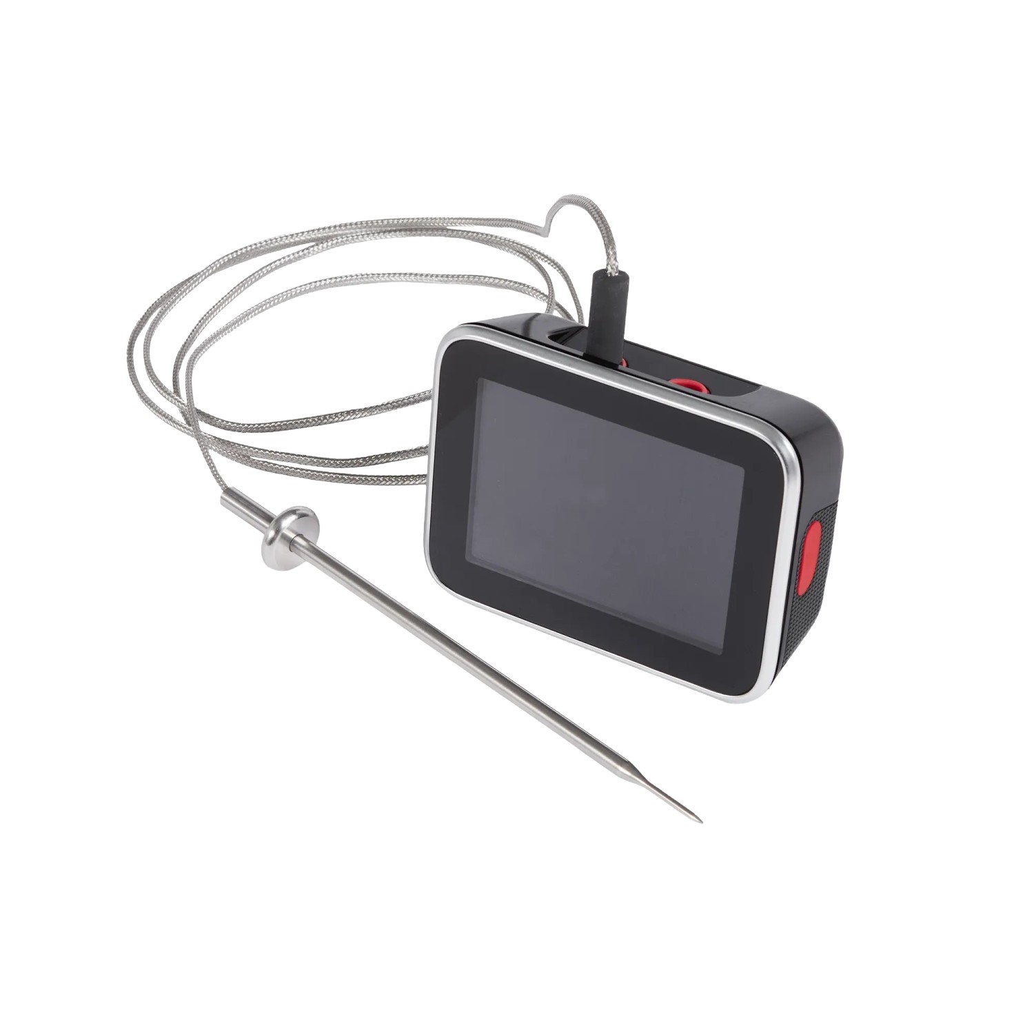 Weber Smart Hub display base station nero-argento con sonda di temperatura per grill.