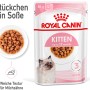 Royal Canin Kitten cibo umido in salsa, busta da 85g per gattini fino a 12 mesi.