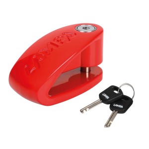 Bloccadisco rosso t.b.t. per interni auto con due chiavi.