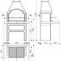 Barbecue in muratura Adige legna e carbonella piano lavoro 103x80 cm_5