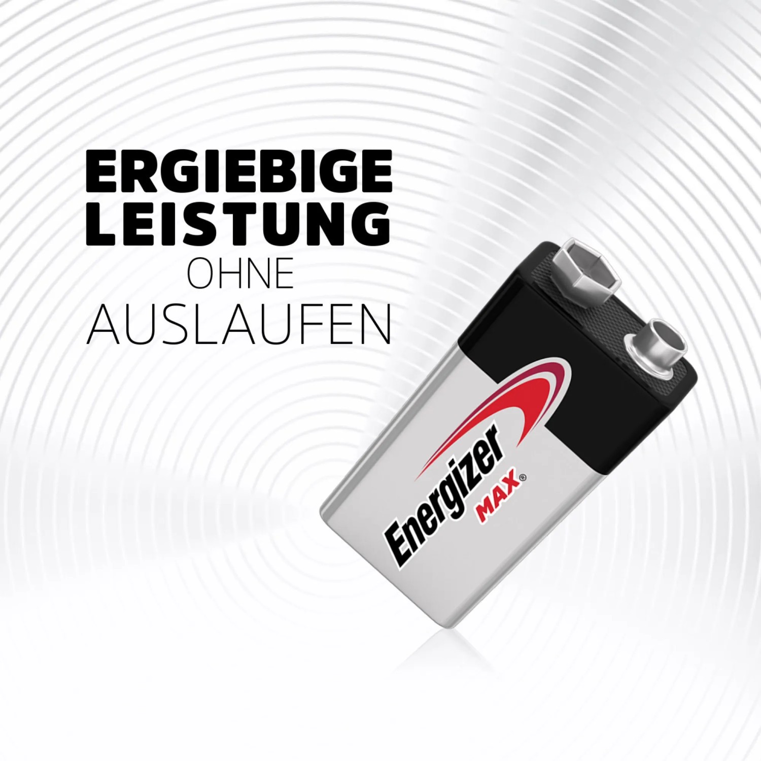 Batteria alcalina Energizer Max 9V E-Block, 1 pezzo.