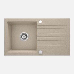 Lavello 1 vasca con gocciolatoio Idrostile Martí 440x160 mm sabbia