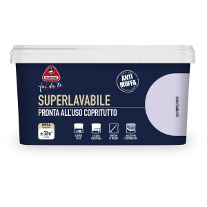 Pittura per interni Boero Superlavabile, tonalità viola. Pittura murale lavabile per interni.