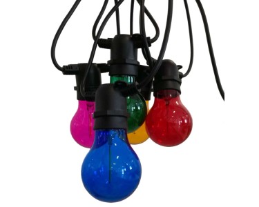 CATENA DI LUCI DA 1360 LED A 6 COLORI CON CAVO TRASPARENTE E TRASFORMATORE 36V - IDEALE PER