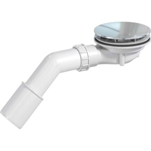 Kit di scarico per piatti doccia pulizia dall`alto cromo 25x40 cm