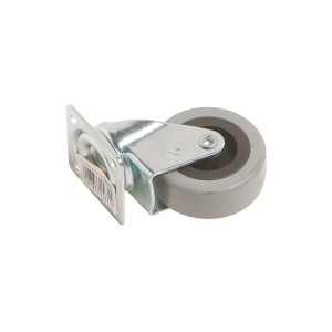 Rotella girevole con piastra, Ø 50mm, portata 35kg, lamiera d'acciaio zincata.