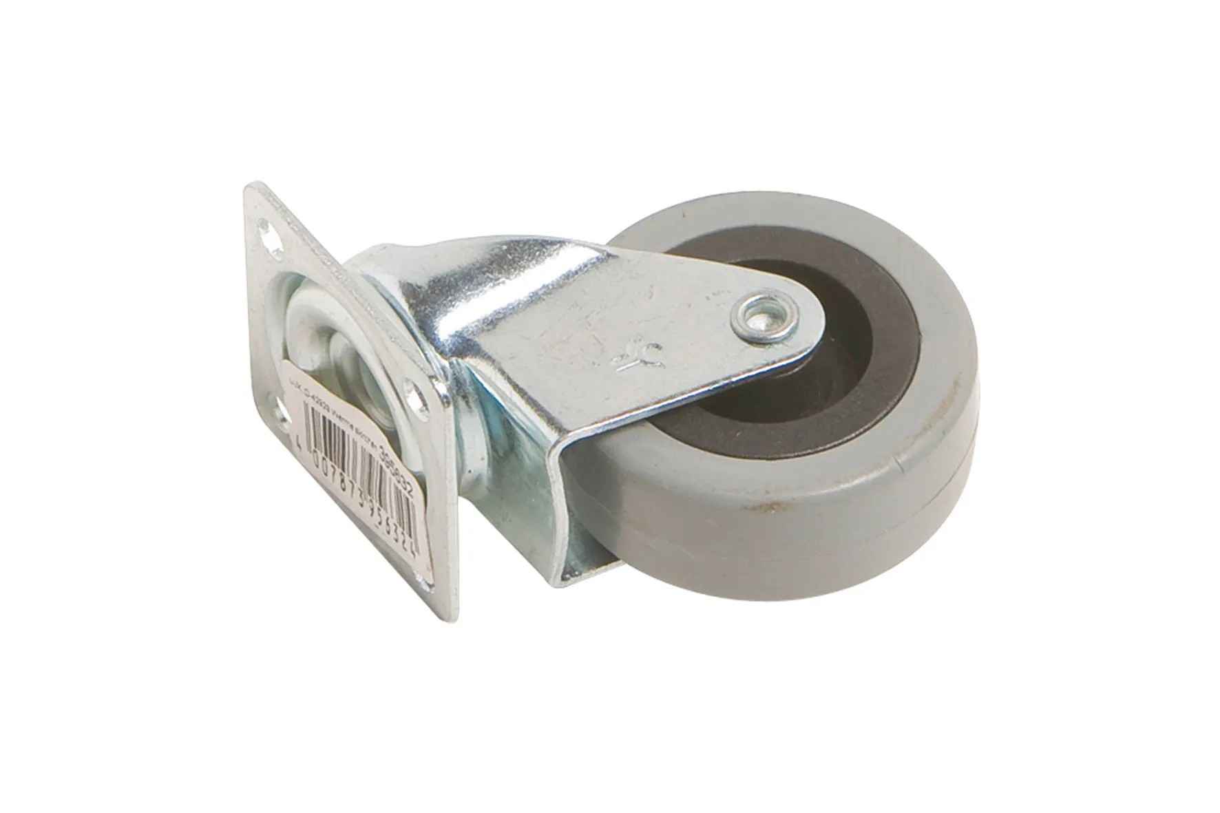 Rotella sterzante con piastra bloccaggio e cuscinetto radente 100 mm