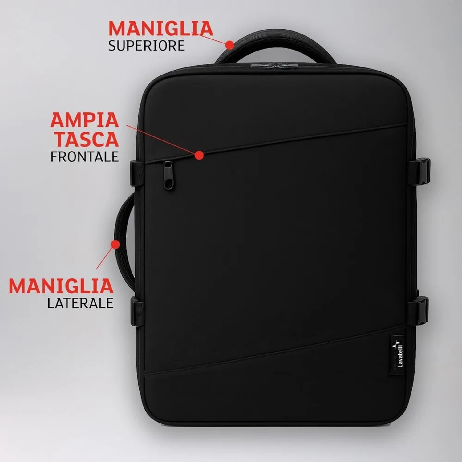 Zaino aereo 40x30x20cm con pompa sottovuoto e 2 sacche viaggio_5