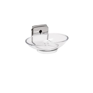 Dispenser sapone t.b.t. trasparente per montaggio a parete.