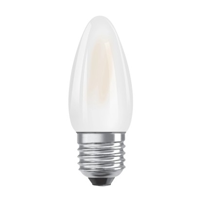 Lampadina LED E27 a candela smerigliata Osram 470 lm bianco caldo