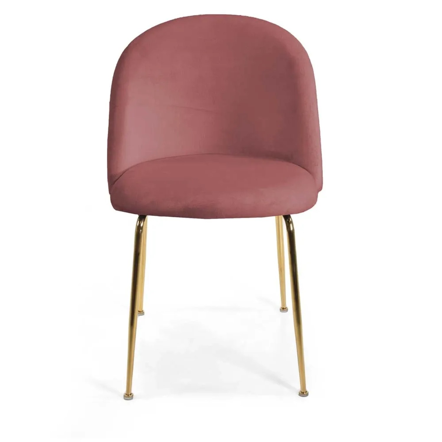 Sedia in velluto Sammi rosa antico struttura oro 50x57xh47/77,5 cm_4