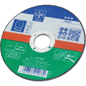 Disco da taglio LUX Classic per pietra, diametro 115 mm, per smerigliatrici angolari.