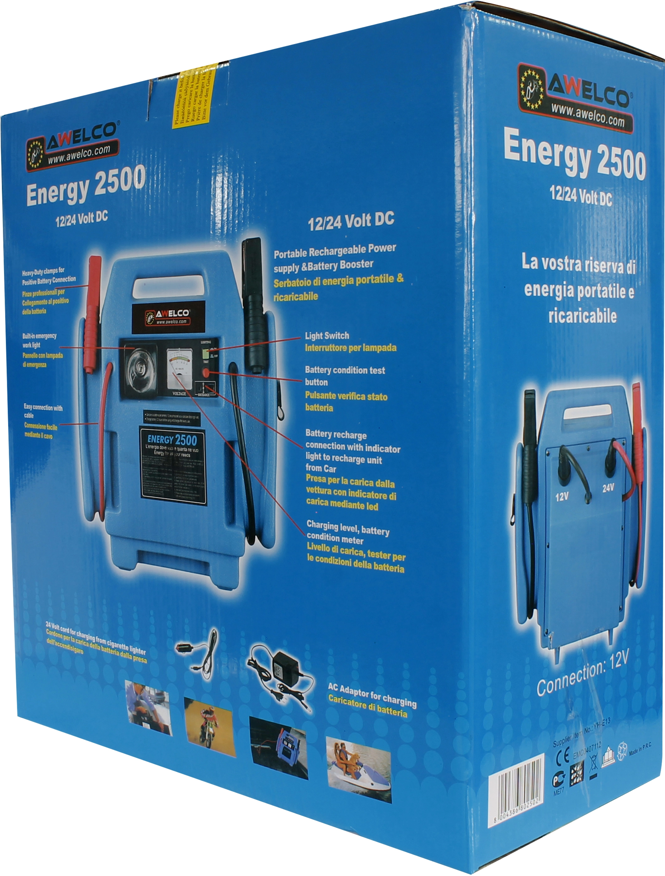 AWELCO caricabatteria avviatore booster Energy 2500 cod.80250