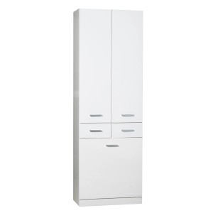 Mobile bagno bianco t.b.t. con ante e cassetti per arredo bagno.