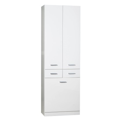 Armadio Colonna Bagno Doporro 35x20x120cm | Bianco Opaco | 2 Ante E 4 Vani | Multiuso - Foto 11
