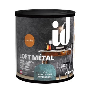 Pittura decorativa t.b.t. con effetto metallico. Ideale per decorare le pareti.