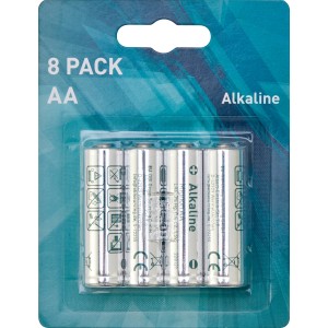 Confezione da 8 batterie alcaline Mignon AA per vari dispositivi.