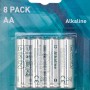 Confezione da 8 batterie alcaline Mignon AA per vari dispositivi.