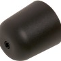 Componente per lampada t.b.t. nera, forma cilindrica.
