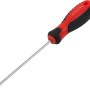 Cacciavite a taglio (3,5 mm x 100 mm) con manico rosso e nero per avvitare.