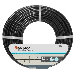 Tubo irrigazione Gardena Micro-Drip-System, 4,6 mm, rotolo da 50 m, flessibile e facile da installare.