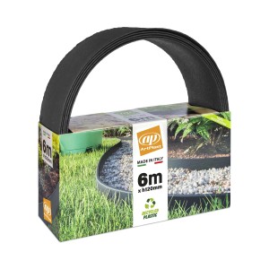 Bordura per prato t.b.t., rotolo da 6m, per la progettazione del giardino e come bordura.