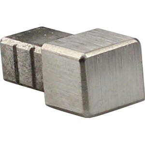 Angolo profilo di finitura quadrato, acciaio inox spazzolato, 10 mm, confezione da 2 per profili per piastrelle.