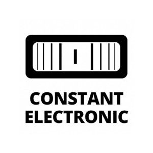 Simbolo di elettronica costante sulla smerigliatrice angolare a batteria Einhell.