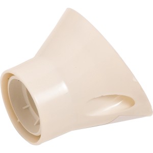Portalampada E27 bianca in plastica per montaggio a parete, max. 100W.