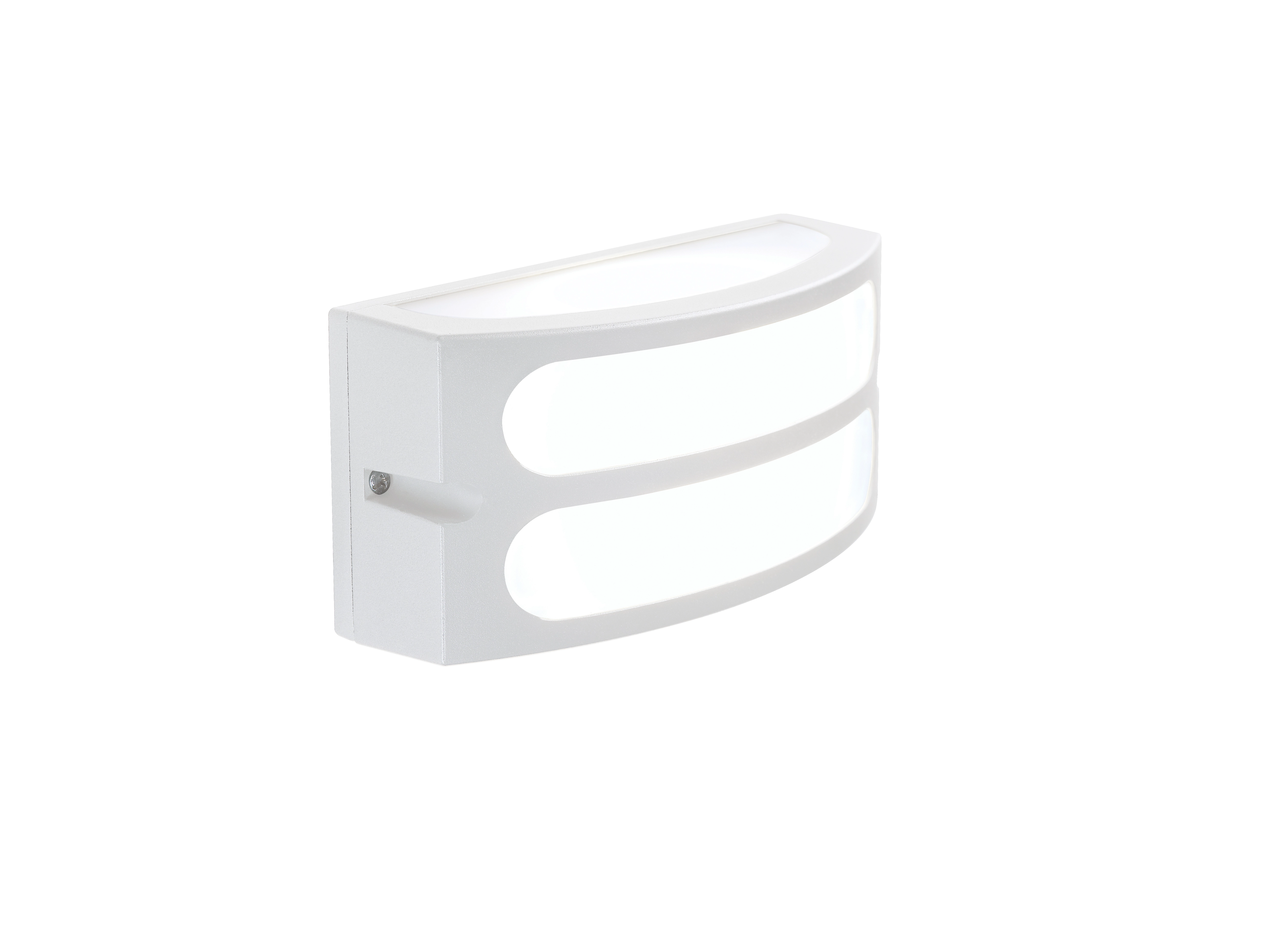 Applique E27 mezzaluna. Design moderno. IP54. Bianco