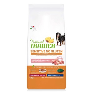 Natural Trainer Sensitive cibo secco per cani, senza glutine, con maiale e ananas, 12kg.