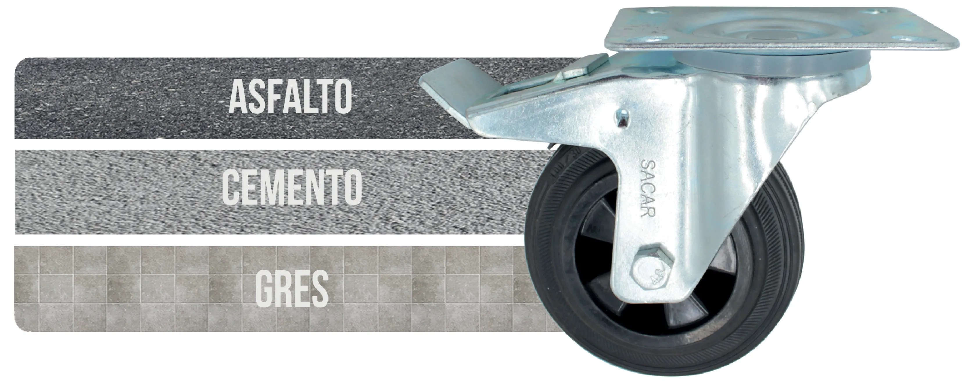 RUOTA GOMMATA CON PIASTRA GIREVOLE - Centro Edile Angella S.r.l - Foto 13