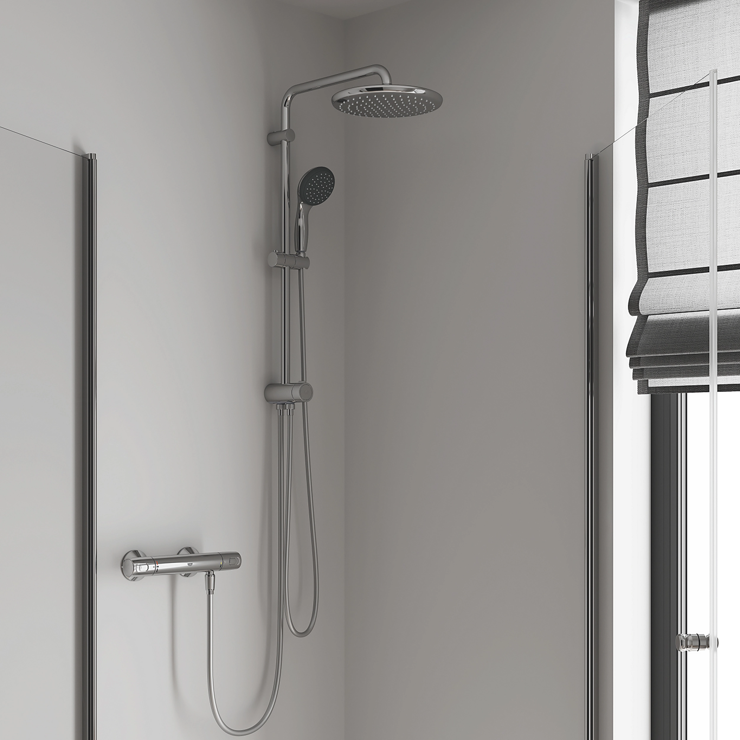 TEMPESTA 100 Soffione doccia a muro con 4 getti orientabile By Grohe