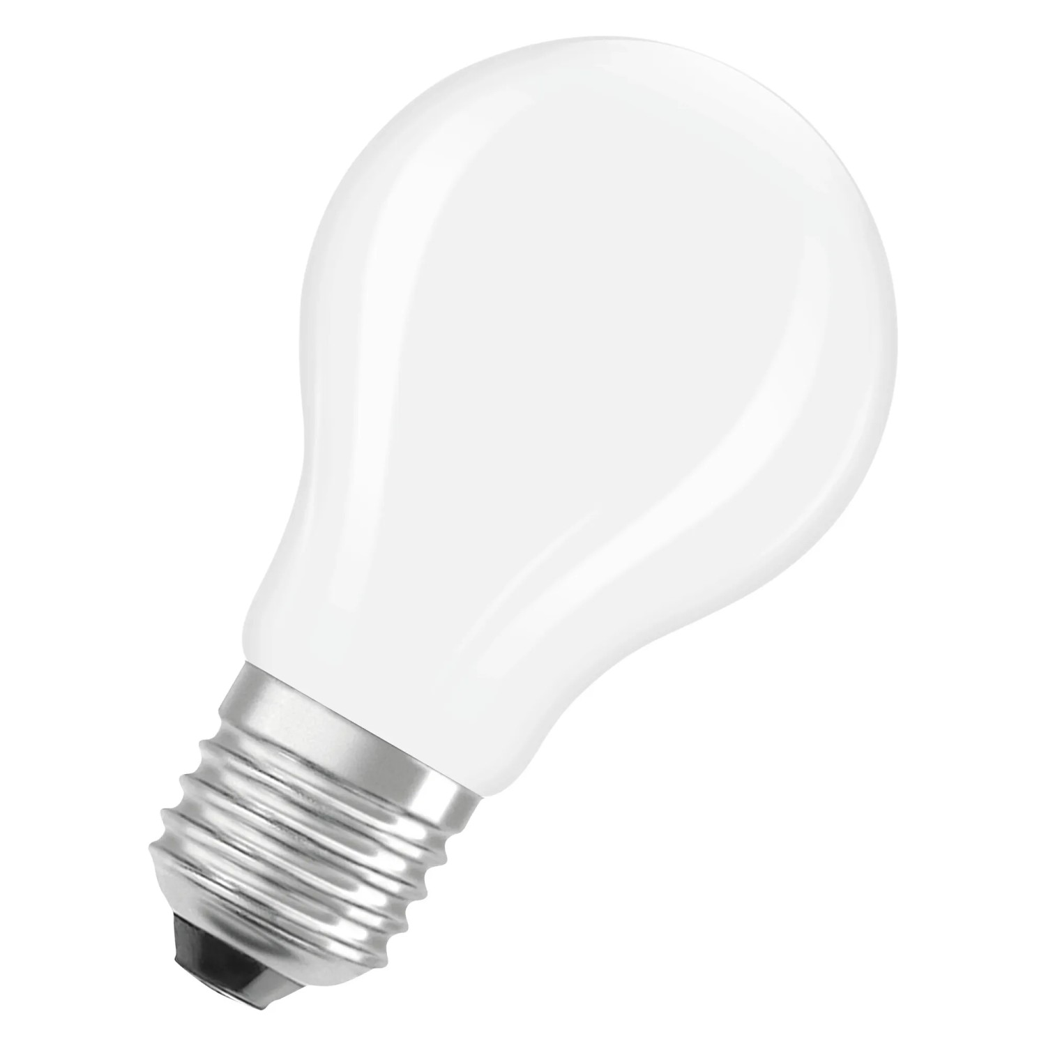 Lampadina LED Osram E27, A100, finitura opaca, 7.2W, 2700K. LED a risparmio energetico per luce piacevole.