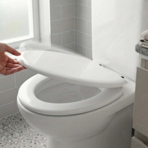 Copriwater universale Varese in legno MDF bianco