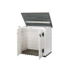 Box bidoni Garofalo Tuscany Evo 100 in PVC aperta, 131x88x133cm.