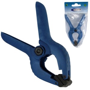 Morsetto a molla blu per muratura e piastrellatura.