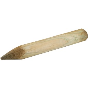 Palo in legno per recinzione con estremità appuntita per una facile installazione.