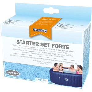 Bestway Starter Set Forte per Lay-Z-Spa, kit trattamento acqua con stabilizzatori pH e disinfezione.