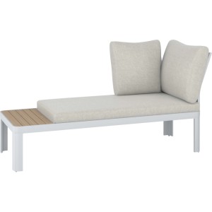 Salotto da giardino angolare Butterfield in alluminio 4 posti