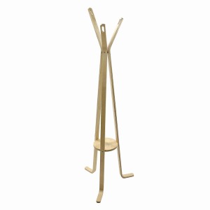 Appendiabiti a stelo in legno 3 braccia 50x170 cm naturale