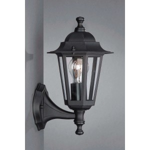 Applique da esterno nera Molinella dal design classico per uso esterno.