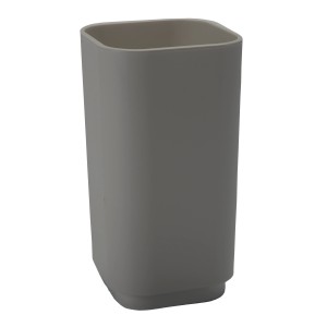 Portaspazzolino grigio, squadrato per il bagno.